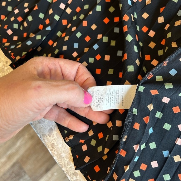 Momo B Medium Black Multicolored Pleated Academia Skirt - Picture 7 of 10